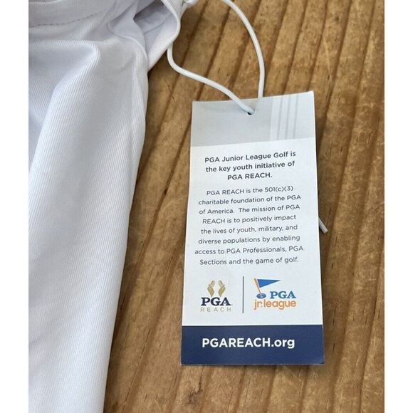 Men's or Women's Small Garb PGA Jr League White Short Sleeve Shirt Golf New NWT - Picture 4 of 6